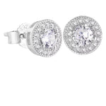 Giovani Men Stud Diamond Earrings Earrings Trendzio Silver 