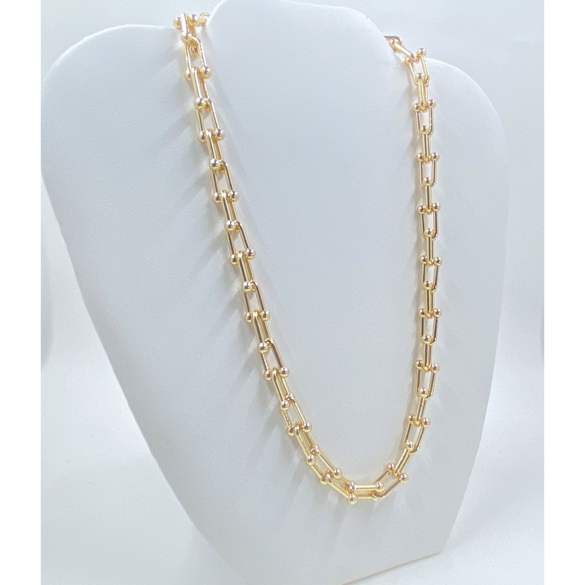 Gold Plated Chain U Link Necklace necklace TRENDZIO 