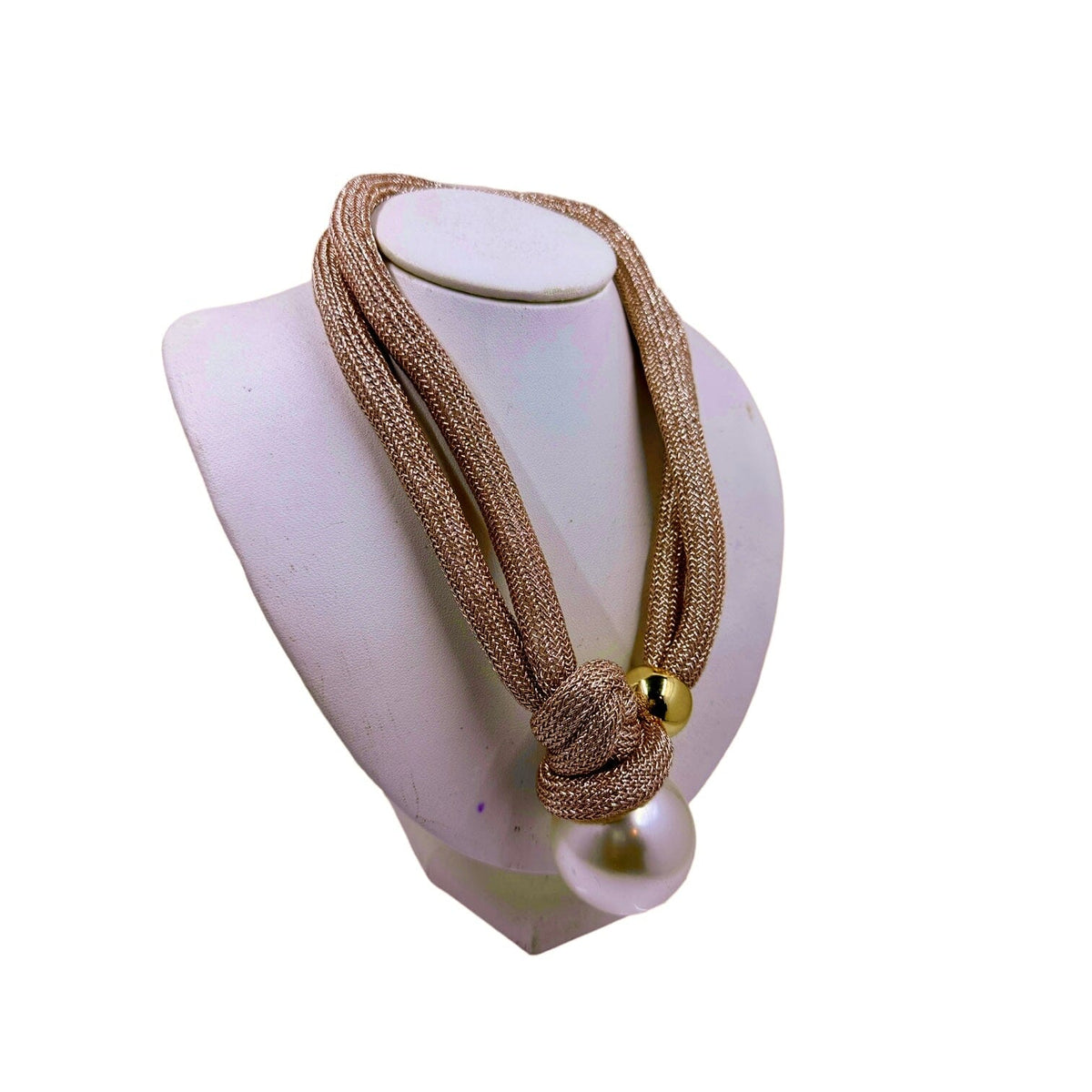 Handmade Unique Adjustable Rope Necklace with Big Pearl Necklaces Trendzio 