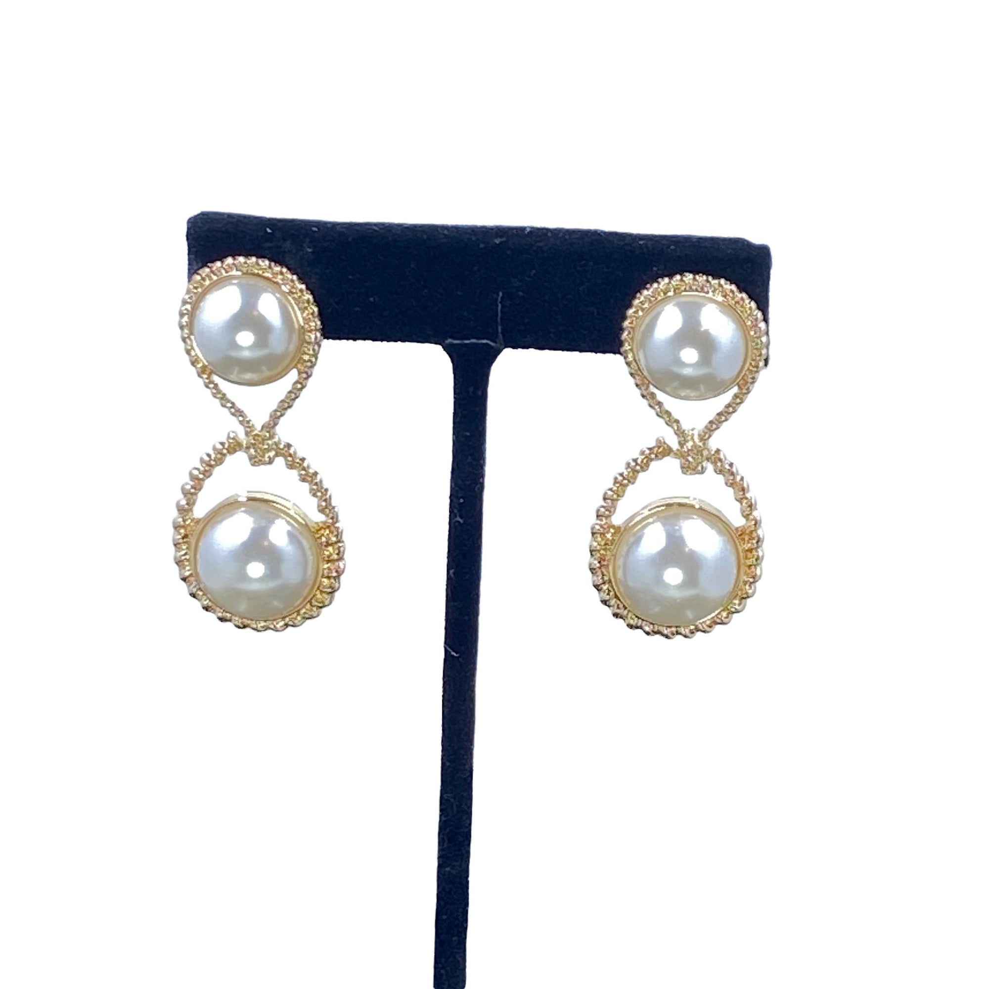 Emani Double Pearl Earrings TRENDZIO 