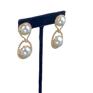 Emani Double Pearl Earrings TRENDZIO 