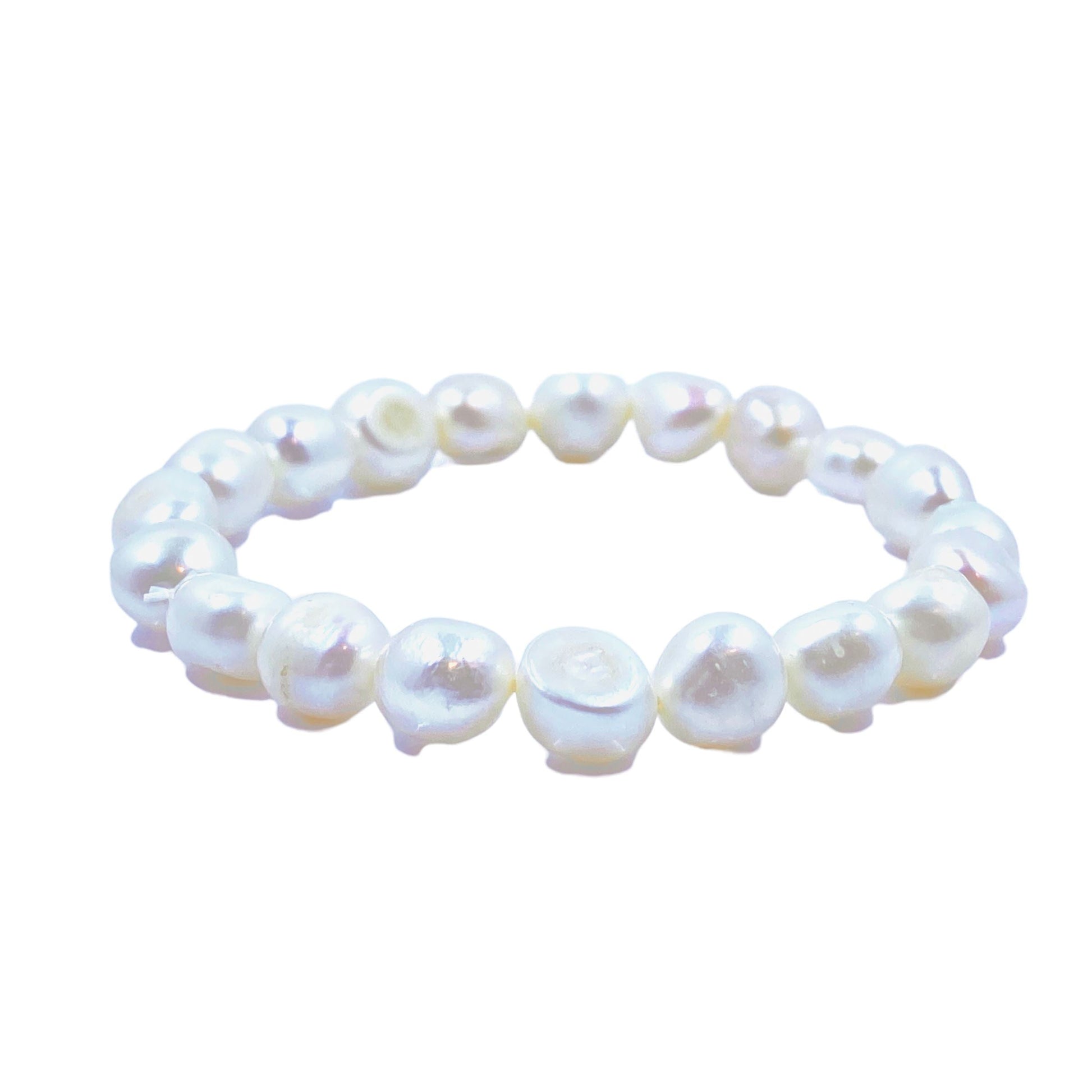 julia 9mm cultured freshwater baroque pearl white Bracelets Trendzio 