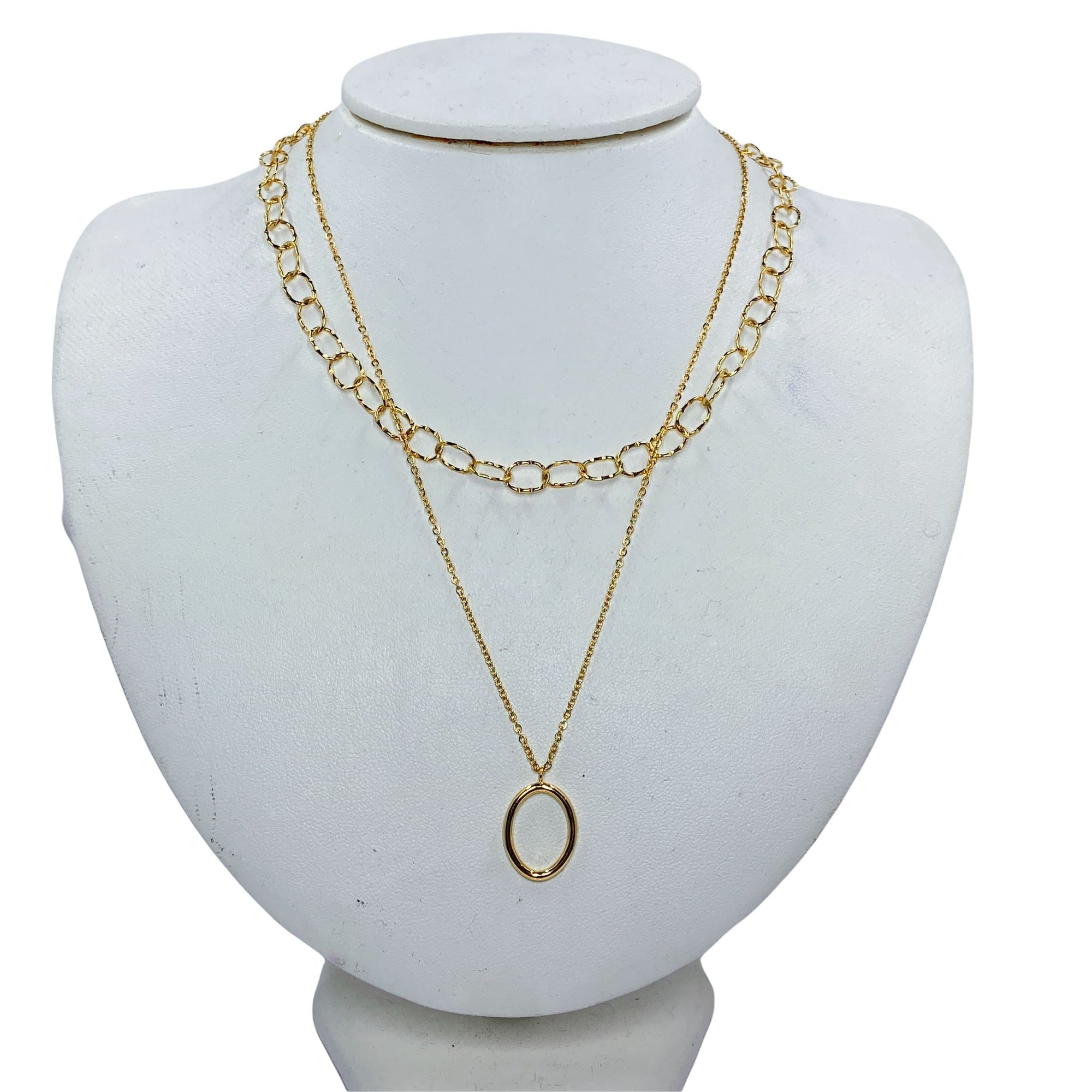 Juliette Double Layer 18k Gold Pendant Necklace Necklaces Trendzio 
