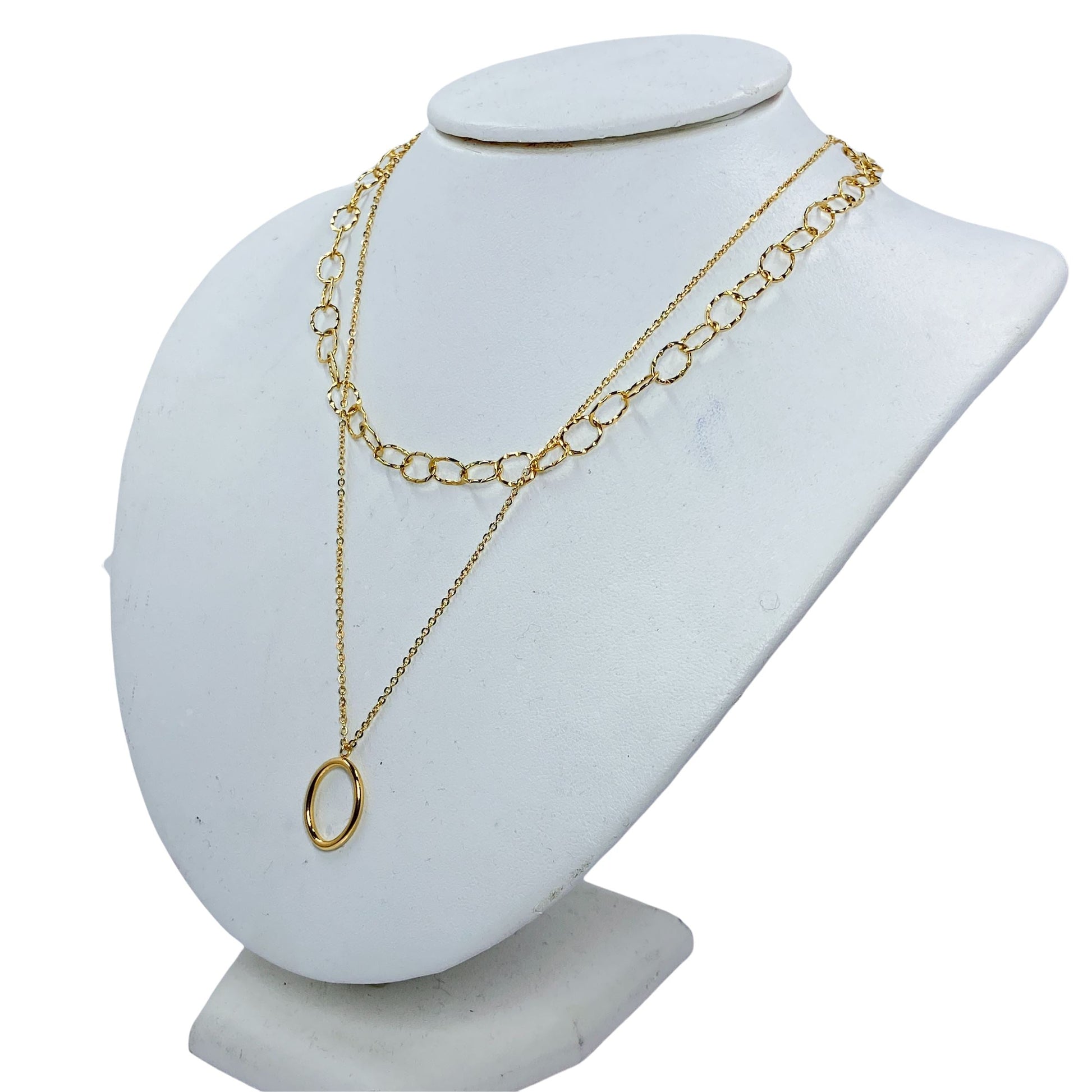 Juliette Double Layer 18k Gold Pendant Necklace Necklaces Trendzio 