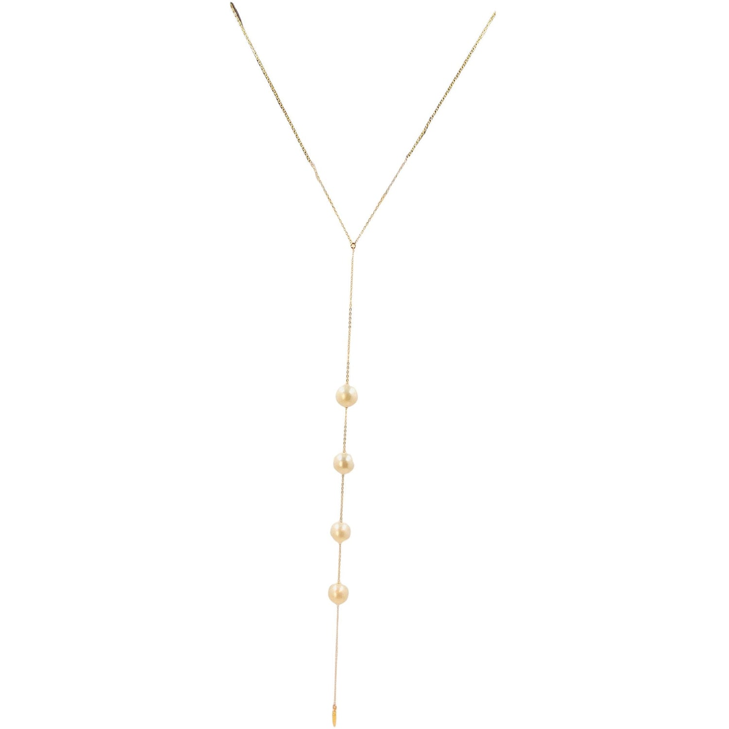 Kamilla Pearl Lariat Necklaces Trendzio 