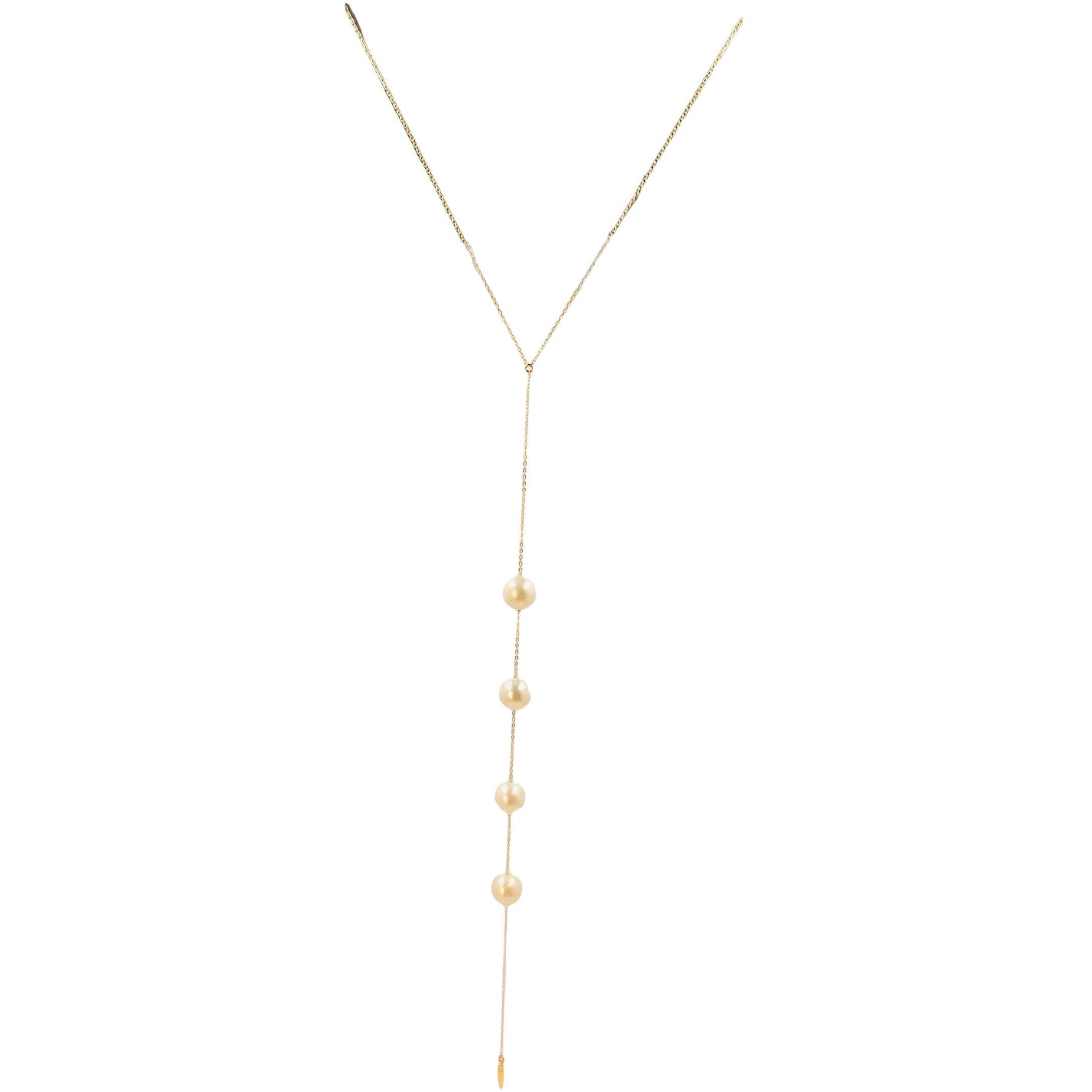 Kamilla Pearl Lariat Necklaces Trendzio 