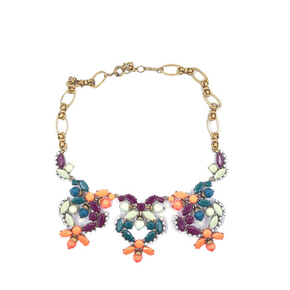 Kanti Gemstone Flower Necklace Necklaces Trendzio 