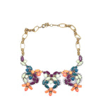 Kanti Gemstone Flower Necklace Necklaces Trendzio 