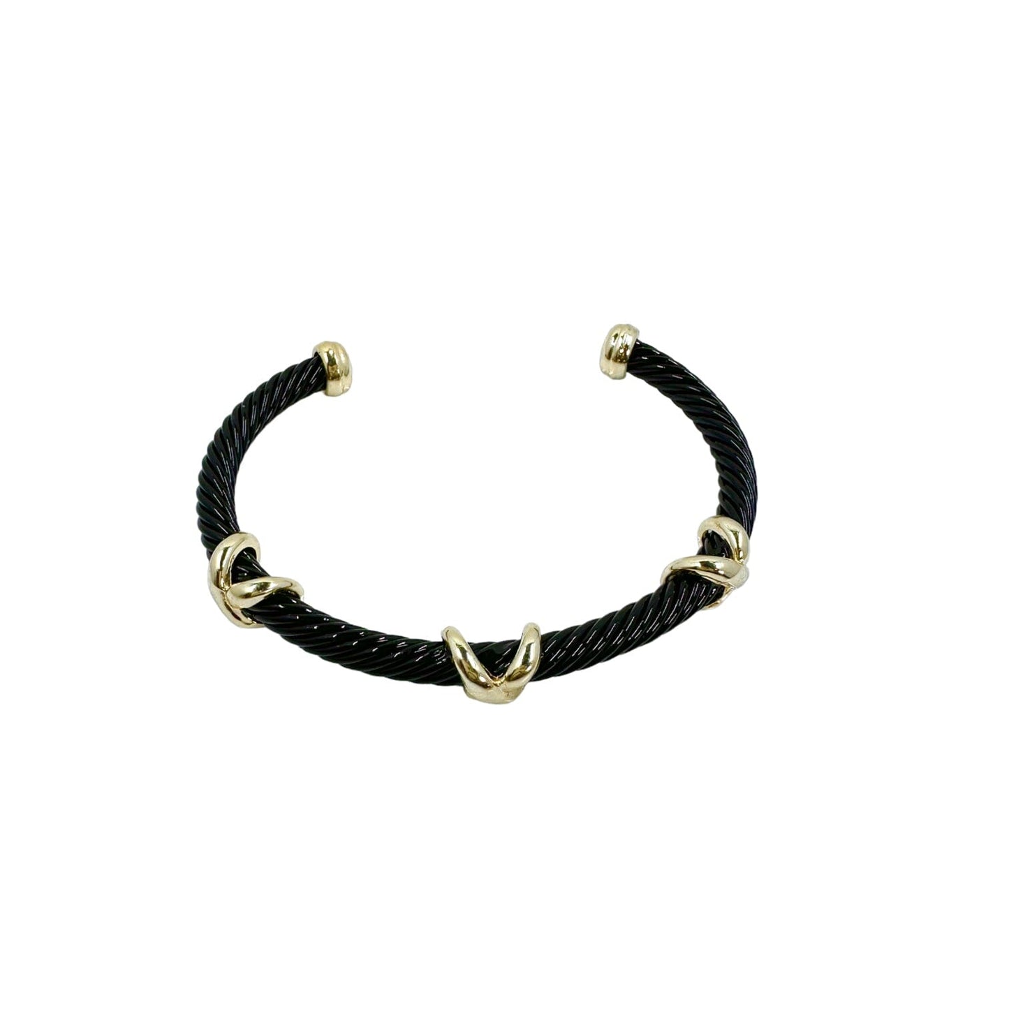 Keely Cable Gold 3X Bracelet Bracelets TRENDZIO Black 
