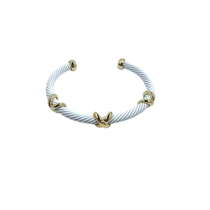 Keely Cable Gold 3X Bracelet Bracelets TRENDZIO White 