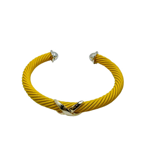 Keely Cable Gold X Bracelet Yellow Bracelets TRENDZIO Yellow 