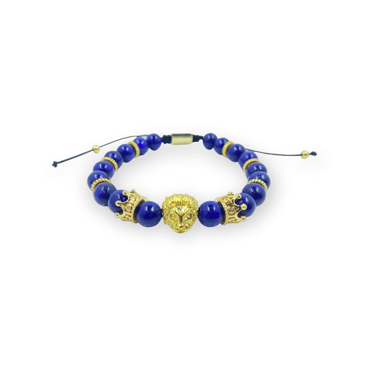King Lapis Gemstone Bead Bracelet Bracelets Trendzio 