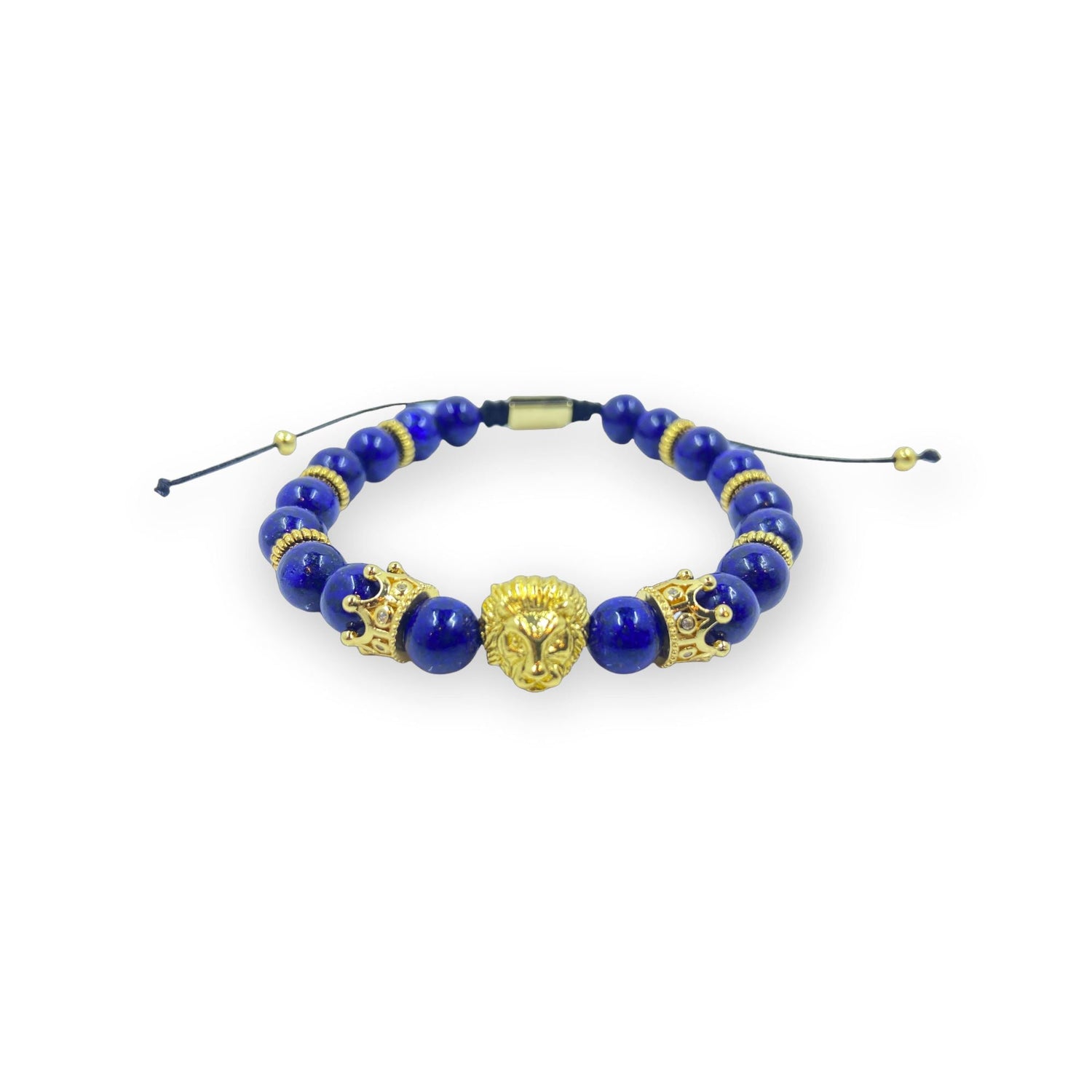 King Lapis Gemstone Bead Bracelet Bracelets Trendzio 