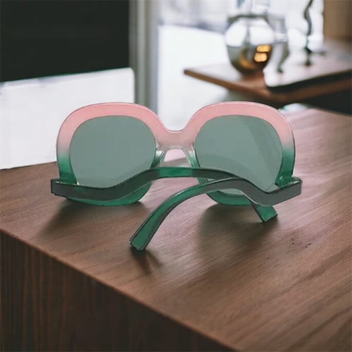 Ladonna Pink and Green Sunglasses Sunglasses Trendzio Jewelry 