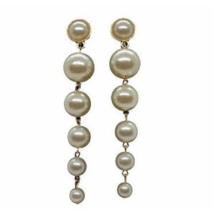 Long Dangle Pearl Earrings Earrings Trendzio 