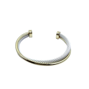Luna Cable Gold Bracelet Bracelets TRENDZIO White 