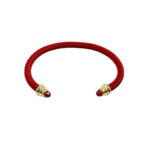 Naomi Cable CZ Bracelet Red and White Bracelets TRENDZIO Red 