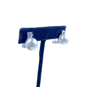 Noemi Pearl Clip On Earrings Earrings Trendzio Silver 