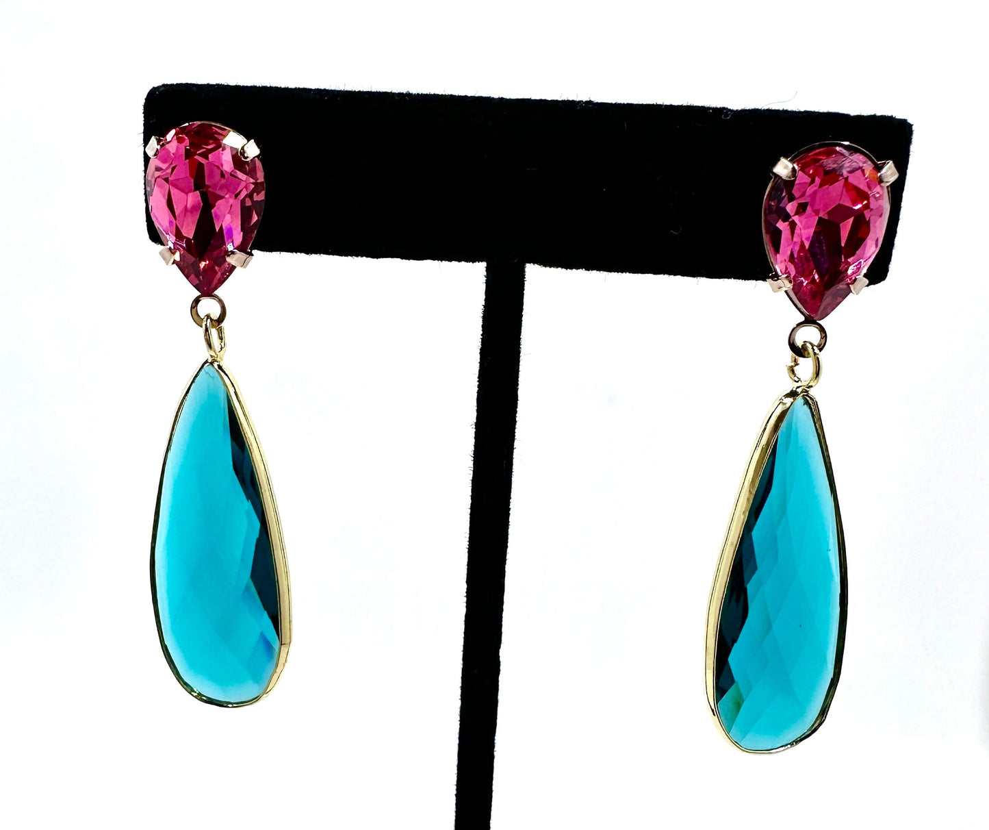 Olive Two Tier Drop Earrings Earrings Trendzio Jewelry 