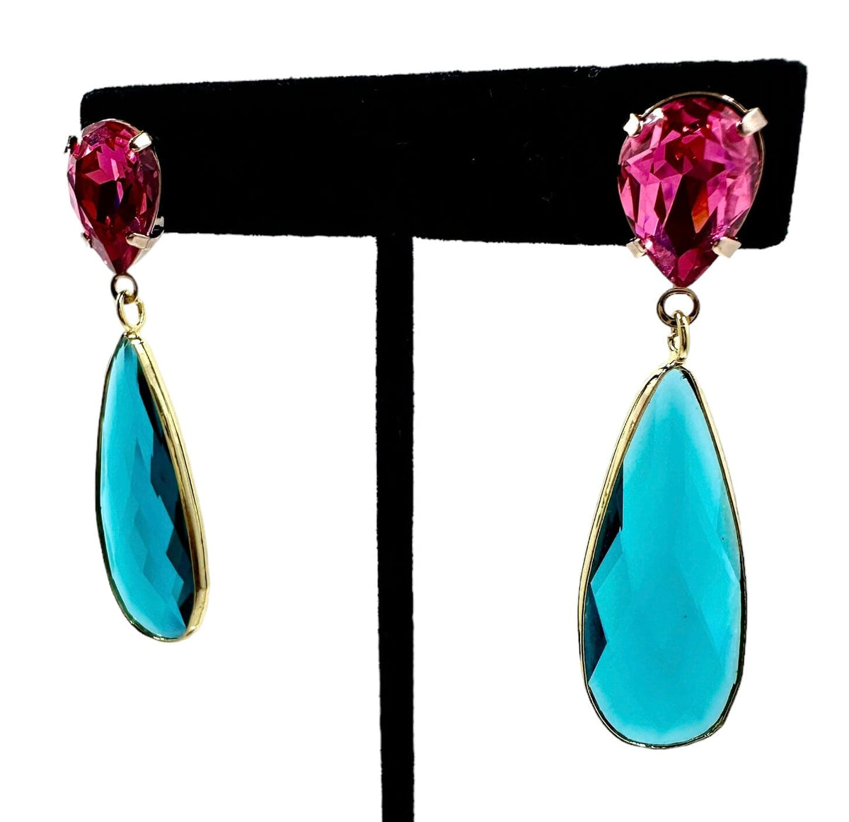 Olive Two Tier Drop Earrings Earrings Trendzio Jewelry 