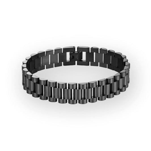Ostrada Black Steel 15mm Mens Bracelet Bracelets Trendzio 8.0 inches 