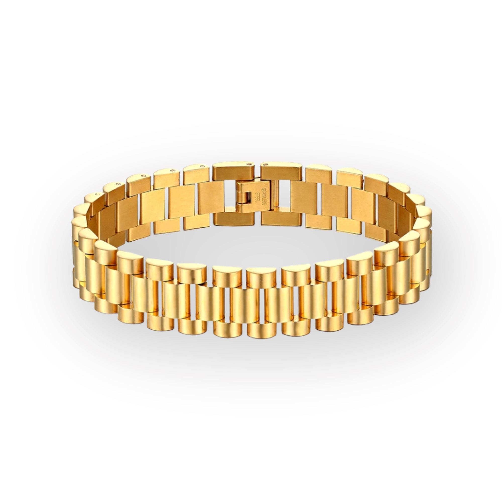 Ostrada Gold 15mm Mens Bracelet Bracelets Trendzio 8.0 inches 