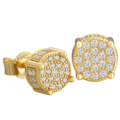 Palazzo Men Stud Diamond Earrings Earrings Trendzio Gold 