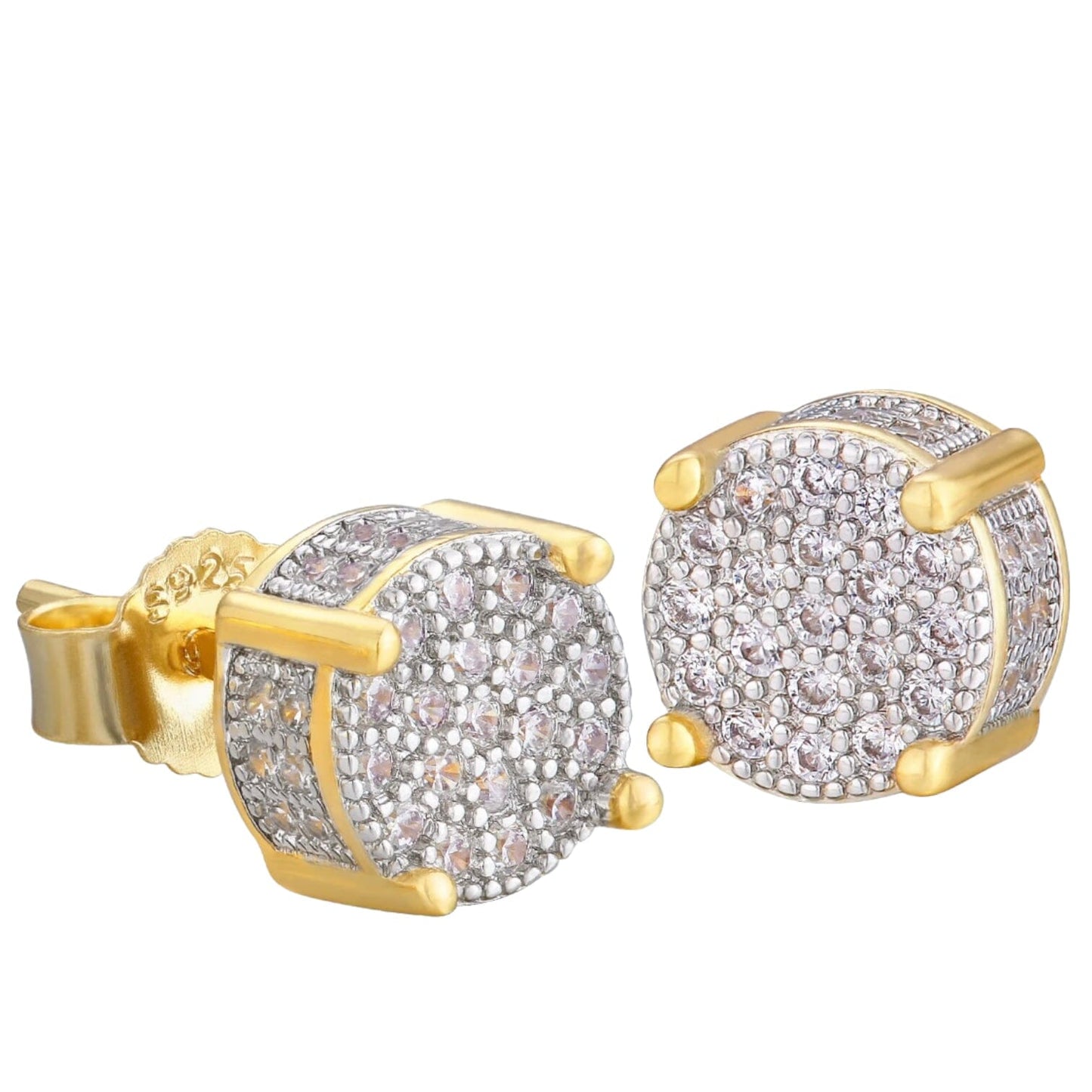 Palazzo Men Stud Diamond Earrings Earrings Trendzio Silver 