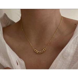 Paperclip Chain Link Cluster Necklace Necklaces Trendzio 