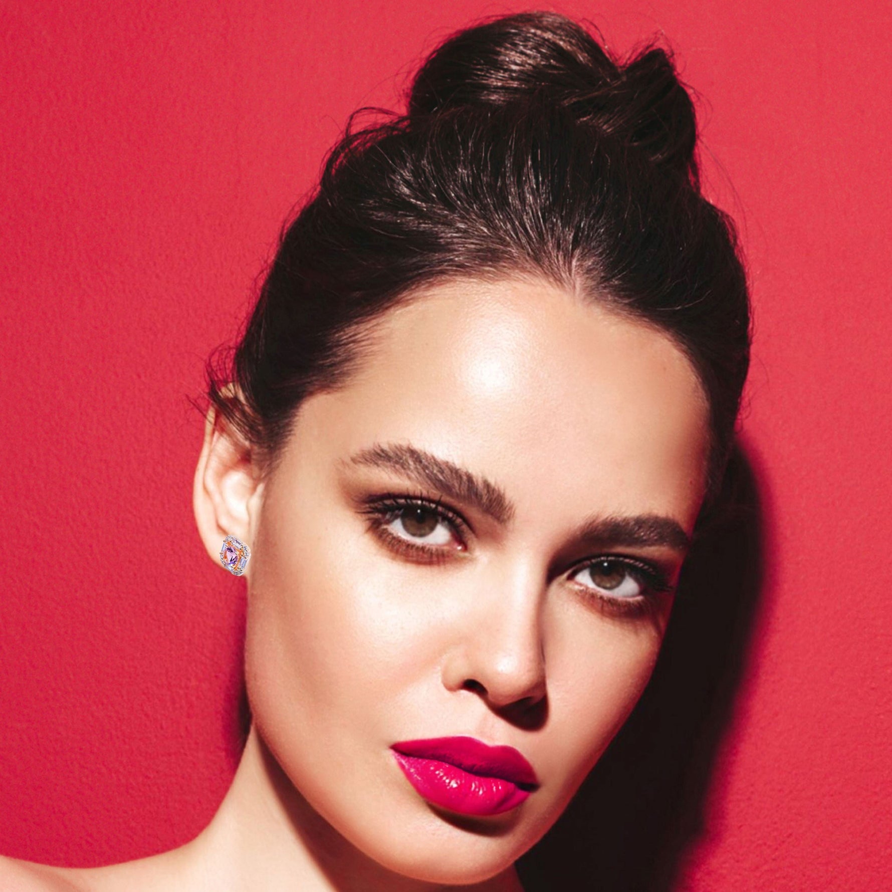 Rosie Pink Sapphire Earrings Earrings Trendzio 