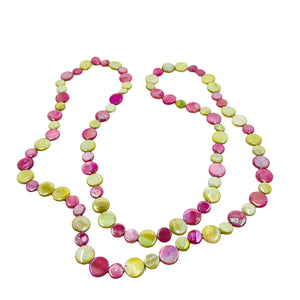 Sea Lily Pink and Green Mother of Pearl AKA Necklace Necklaces Sea Lily 