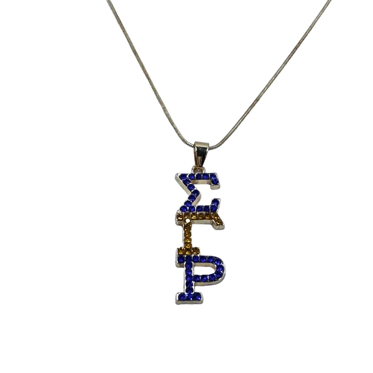 Sigma Gamma Rho Austrian Crystal Pendant Necklaces TRENDZIO Silver Straight 