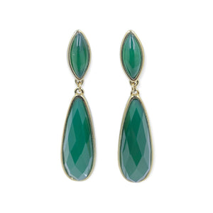 Silva Green Agate Stone Earrings Earrings Trendzio 