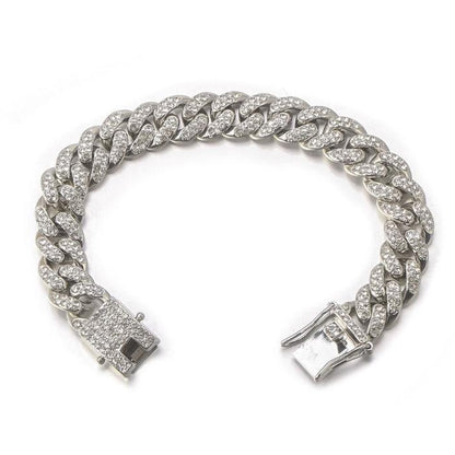 Silver CZ Miami Cuban Link Bracelet Bracelets TRENDZIO 
