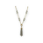 Soldana Gold Tassel Necklace Necklaces Trendzio Black Diamond 