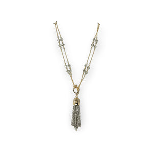 Soldana Gold Tassel Necklace Necklaces Trendzio Black Diamond 