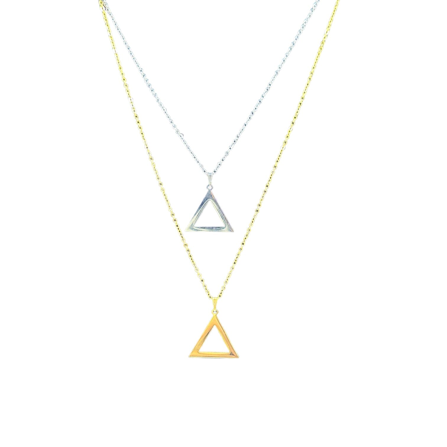 Stainless Steel Triangle Pendant Necklaces Trendzio 