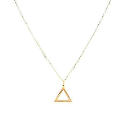 Stainless Steel Triangle Pendant Necklaces Trendzio Gold 