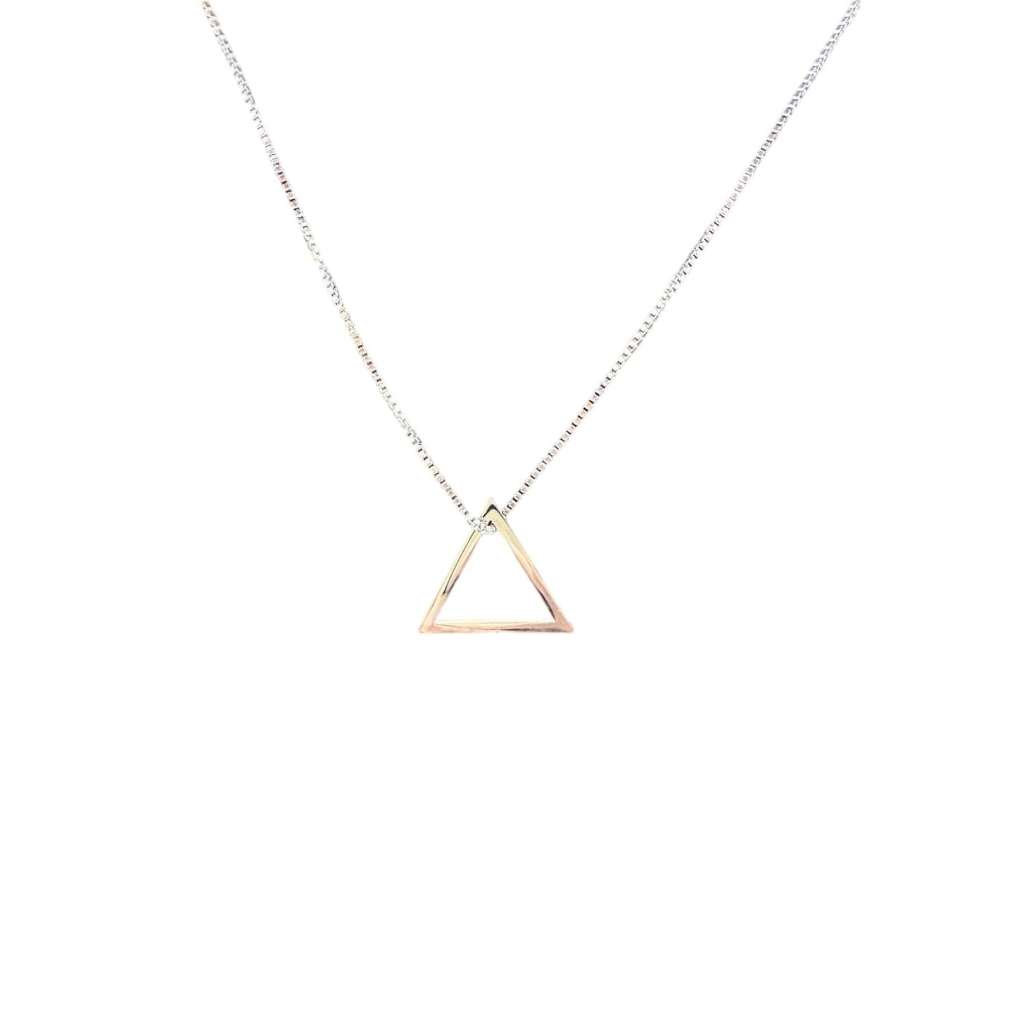 Stainless Steel Triangle Pendant Necklaces Trendzio Silver 