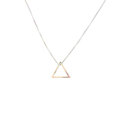 Stainless Steel Triangle Pendant Necklaces Trendzio Silver 
