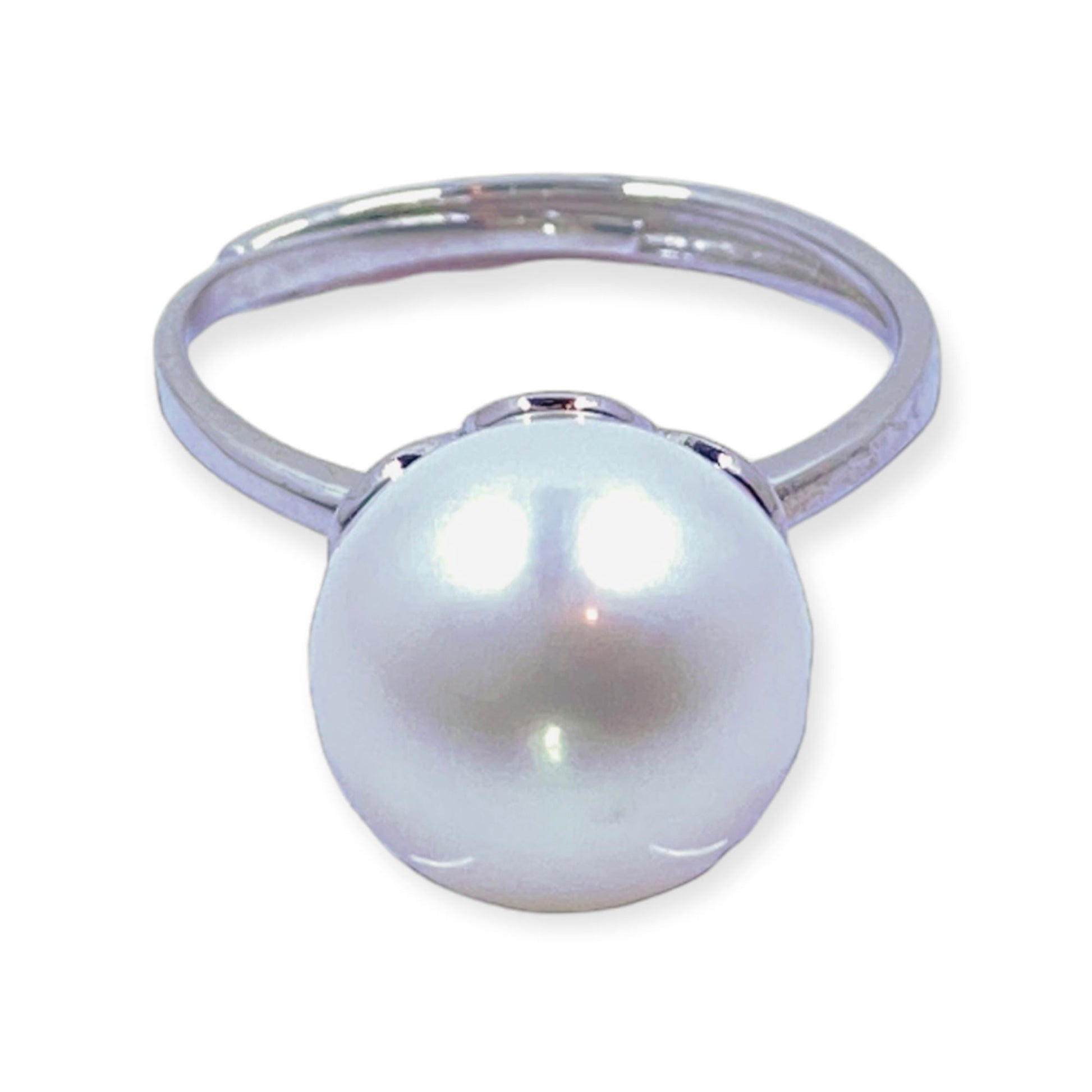 Sterling silver 11mm Cultured Petal Pearl Ring Rings Trendzio 