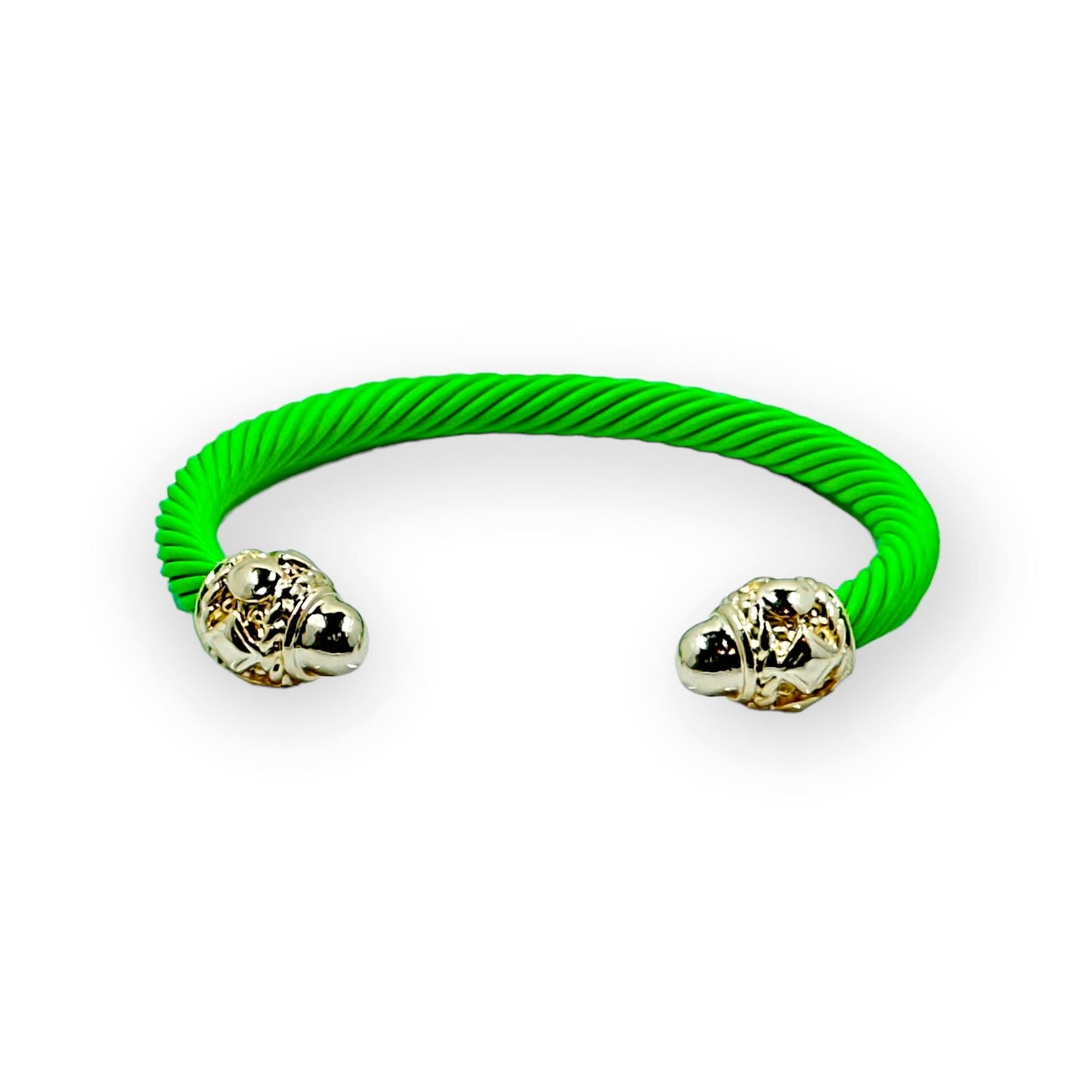 Tessa Bangle Gold Tip Bracelet Bracelets TRENDZIO Green 