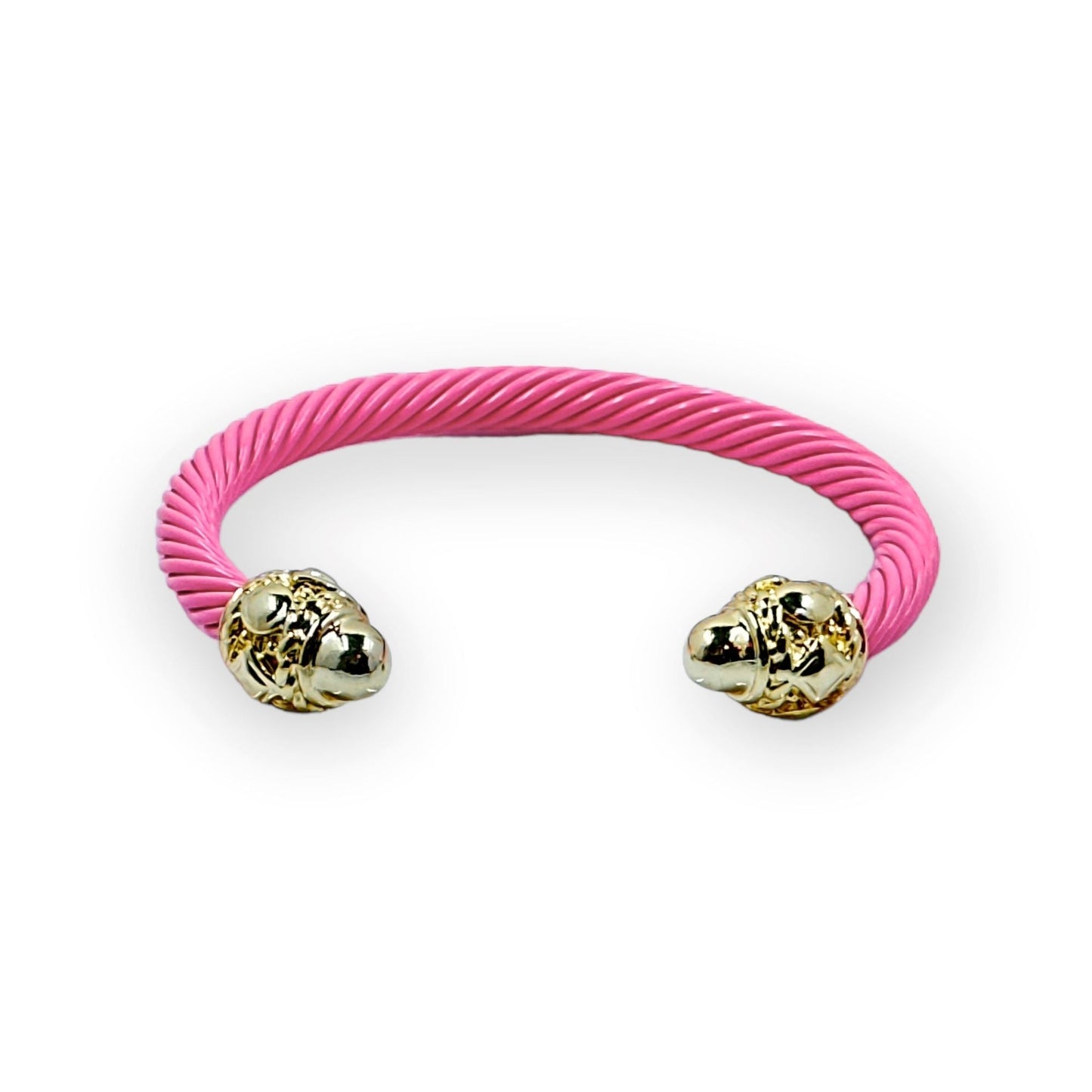 Tessa Bangle Gold Tip Bracelet Bracelets TRENDZIO Pink 