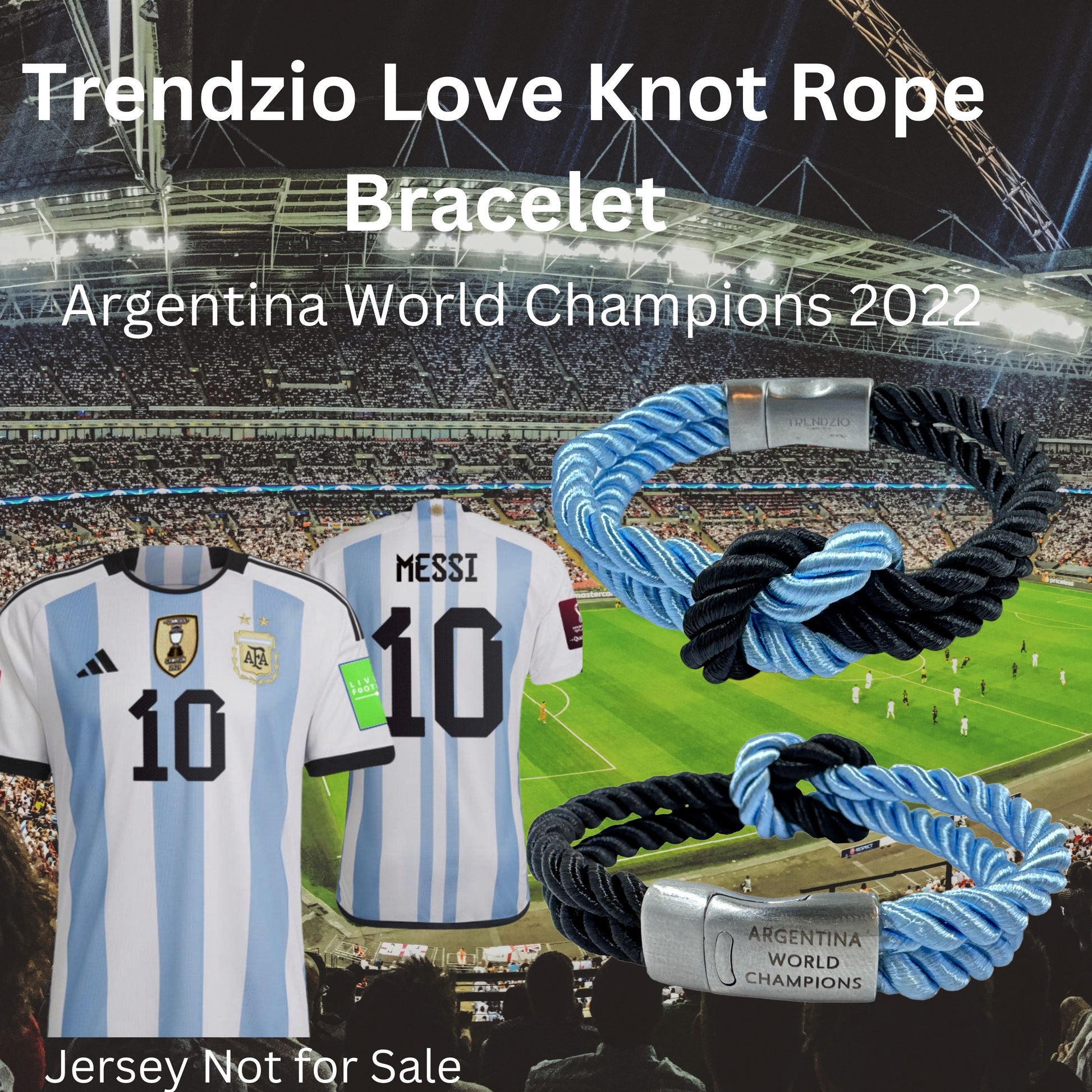 The Original Love Knot Satin Rope Bracelet- Black and Lt. Blue Bracelets Trendzio 