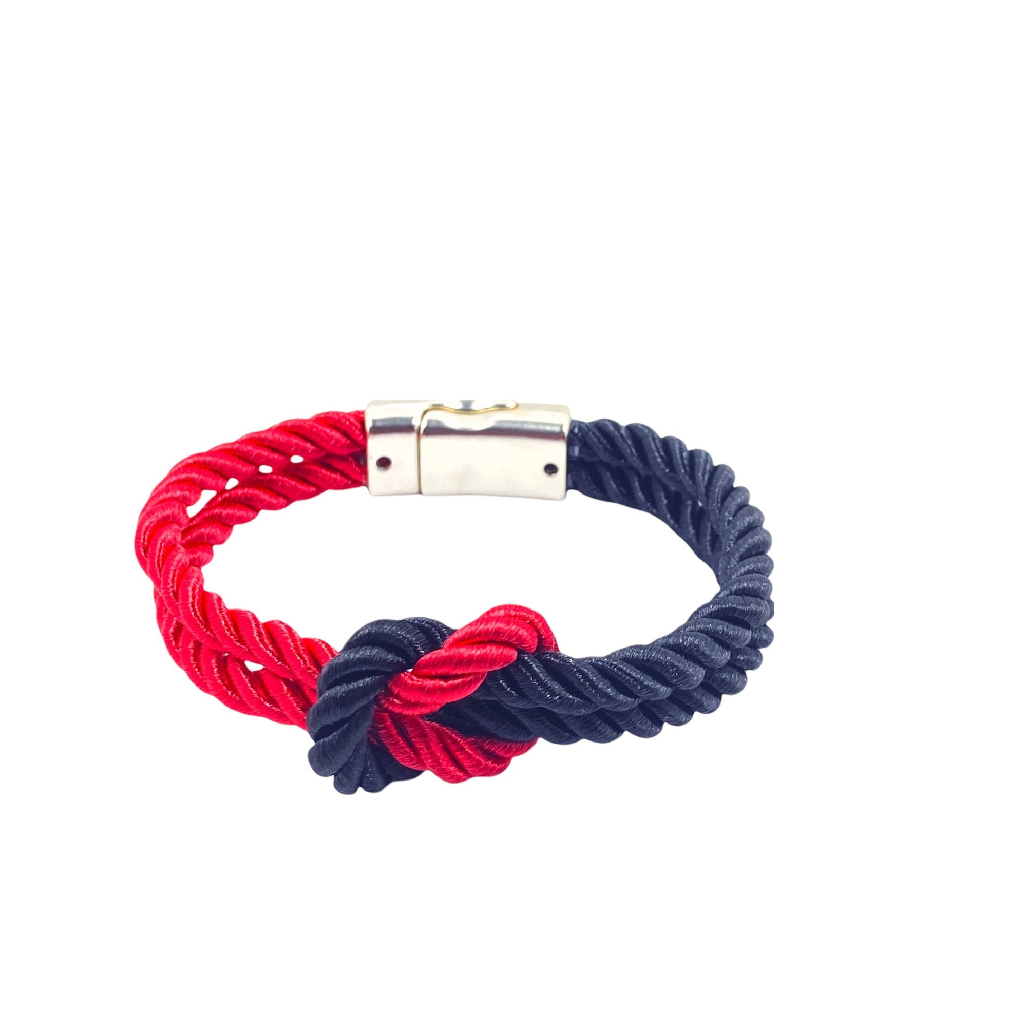 The Original Love Knot Satin Rope Bracelet- Black and Red Bracelets Trendzio Black and Red 