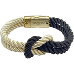 The Original Love Knot Satin Rope Bracelet- Black and White Bracelets Trendzio Black and White 