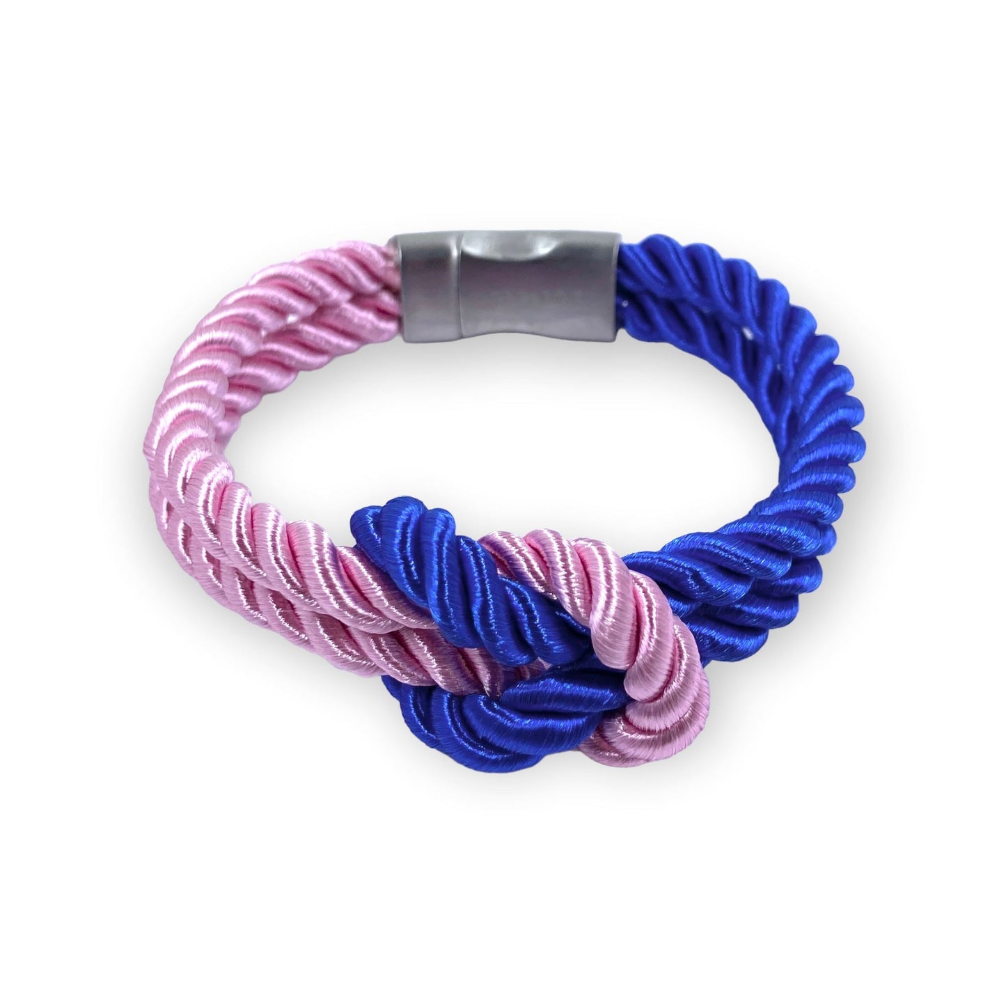 The Original Love Knot Satin Rope Bracelet- Blue and Pink Bracelets Trendzio Blue and Pink 