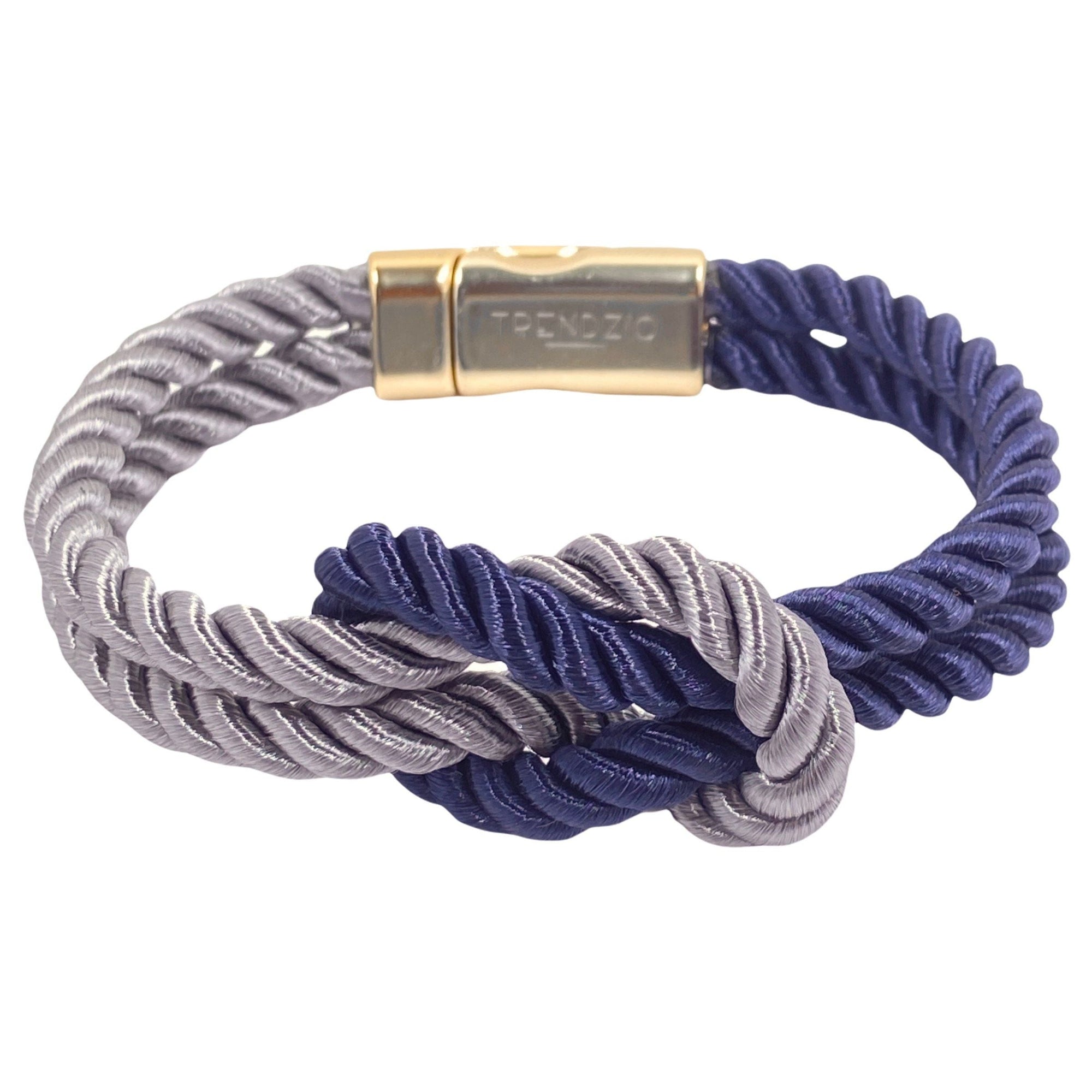The Original Love Knot Satin Rope Bracelet- Grey and Navy Blue Bracelets Trendzio Grey and Navy Blue 