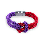 The Original Love Knot Satin Rope Bracelet Purple and Red Bracelets Trendzio Purple and Red 