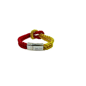 The Original Love Knot Satin Rope Bracelet- Red and Gold Bracelets Trendzio Super Bowl Champions 